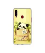 Casotec Panda In Box DesignPrinted Silicon Soft TPU Back Case Cover for Samsung Galaxy A20s