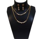 JAYA VISION ENTERPRISES Gemstone Rose Quartz 2 Line Heart Chakra Necklace - copy