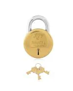 Godrej Locks Nav-Tal 5 Levers Brass Padlock With 3 Keys (Gold & Silver)