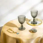 Sipologie King’s Goblet Wine Glass 270ml - Set of 2, Smoke, Vintage-Inspired Luxury Glassware for Any Occasion