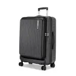 Safari SELECT RECOIL 77 Cms Check-in Trolley Bag Hard Case Polycarbonate 8 Wheels with 360 Degree rotation, Recessed TSA Lock, Anti-Theft Zipper, Trolley Bags for Travel, Suitcase for Travel, Black