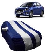 Carigiri White And Navy Blue Car Body Cover For Maruti Suzuki Dzire(Triple Stitched,Mirror Pockets,Uv Resistant,Dustproof)(Models-2017, 2018, 2019, 2020, 2021,2022)