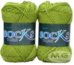 M.G Enterprise wool, Nylon Socks yarn veinte Light Green 200 Grams.