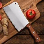 S.B.ANJALI SHALU BHAI Butcher Knife, Meat Cleaver Knife, 8 Inches Chopping Knife, Super Strong Makes Heavy Duty Easy, Stainless Steel, Multicolor