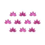 Comet Busters Beautiful Handcrafted Pink Floral Lotus Bindis (BIN1947) Pack of 1