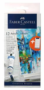 Faber-Castell Multicolor Student Acrylic Color Set 9 ml (Pack of 12)
