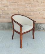 Gulaji Homes Beige Sheesham Wood, Rattan Chair For Living Room Dining Table, Living Room