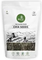 Rustic Nature Raw Chia Seeds Mild Nutty Flavor Rich In Omega 3 for Weight Loss, 1 kg