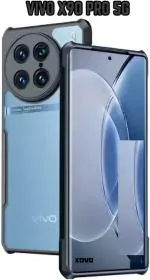 XOVO Back Cover for Vivo X90 Pro 5G (Transparent, Dual Protection, Pack of 1)