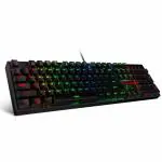 Redragon SU RARA K582 RGB LED Backlit Mechanical Gaming Wired Keyboard With 104 Keys Linear And Quiet Red Switch (Black)