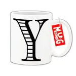 Mug Morning Y Letter Mug Floral Design Coffee Mugs with Letter Y Y Alphabet Mugs Letter Mugs