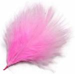 TIPTOP DECORATION Natural Dyed Flat Fluffy Turkey Feathers (10 Pieces) (Baby Pink, 6-7 Inches)