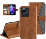 Autofocus Faux Leather Back Case Flip Cover for Tecno Spark 10 5G with ID Card Slot | Foldable Stand | 2 Card Slot | 1 Cash Slot | Magnetic Closure - Executive Red, 26007