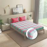 Wakefit Bedsheet for Queen Size, Bedsheet for Queen Size Bed, Fitted Bedsheets Queen Size, Queen Size Bedsheet, 144 TC 100% Cotton with 2 Pillow Covers (Elastic Fitted Sheet 75x60: Emerge)