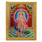 BM TRADERS Sri Kulanthai Murugan Beautiful Sparkle Print Elegant Photo in Golden Art Work Wall Hanging Frame (11 x 13 inch)