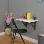 INVISIBLE BED Wall Mounted Engineered Wood Finish Foldable Laptop Study Computer Desk(Glossy White)