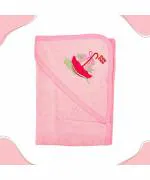 Mee Mee Baby Bath Towel - 100% Cotton, Quick Dry, Ultra Soft Baby Washcloth | Suitable for Newborns, Infants & Toddlers | Gentle on Sensitive Skin | Pink