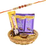 Chocolate Celebration CRudraksha Diamondbo | Rudraksha Diamond Rakhi