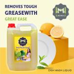 MIZZIWASH Dish Cleaning Gel Non Acidic Dish-washing Detergent-yellow(5ltr) Dish Cleaning Gel (lamon, 5 L)