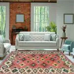 Budhraj Durry Udhyog Traditional Handmade Wool and Jute Dhurrie Rug Kilim Rug 8x10 ft Handwoven Home Décor Rugs Multicolour Reversible Jute Carpet. Jute Durry Carpet Rug, Area Rug, Rustic Rug KILIM-014