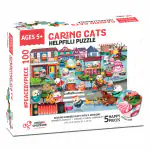 Chalk and Chuckles Helpfilli Cat 100 Piece Jigsaw Puzzle