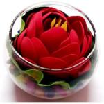 Green Plant indoor Lotus6014 Multicolor Lotus Artificial Flower with Pot (6 inch, Pack of 1)