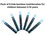 Arani Eco Kids Bamboo Toothbrush Pack of 6