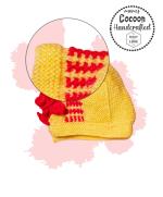 Cocoon Organics Handcrafted soft and warm winter cap for babies - Yellow