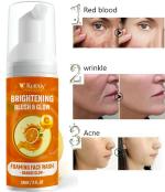 KURAIY VITAMIN C Foaming Face Wash Bubble Net Set Rich Foam Extract Remove Blackhead Shrink Oil Control Deep Cleaning Moisturizing