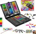 TONY STARK Professional Color Pencil Child Drawing Set,Painting Set Colored Pencils for Children Art Supplies for Kids,Art Set for Drawing Painting & More with Portable Art Box-Drawing set 150Pc,Black