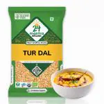 24 Mantra Organic 1 Kg Tur Dal Unpolished | 100% Organic | Chemical Free & Pesticides Free | Unadulterated | Natural source of Protein