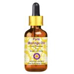 Deve Herbes Pure Moringa Oil (Moringa oleifera) with Glass Dropper Natural Therapeutic Grade Cold Pressed 15ml