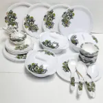 RADHE CROCKERY PRESENT Melamine Dinner Set Of 41 Pcs.-White
