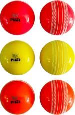 3RB Ps Pilot Training Balls PVC Cricket Synthetic Ball (Pack of 6, Multicolor)