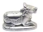 Kesar Zems Silver Mercury Seated Nandi Statue 41.52 cm