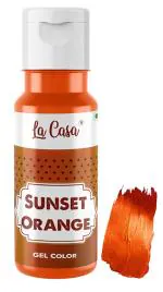 La Casa Metallic Gel Food Color - Sunset Orange 40 Ml