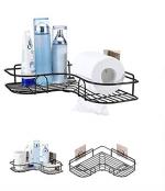 ORPIO Stainless Steel Bathroom Corner Shelf Organizer Storage Hanging Shower Caddy Rack (Black)