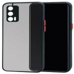 Coverage Realme RMX3092 / X7 5G Smoke Cover Protective Shockproof Matte Hard Back Case Cover for Realme X7 5G - Black