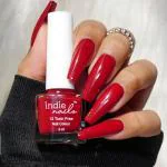 Indie Nails Fine Wine Vegan Quick Dry Long Lasting Gloss Finish Toxin 12 Free Formula Nail Lacquer, Wine Nail Polish, Bridal Red Nail Enamel 5ml