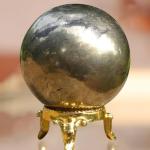 Crystal Divine Golden Pyrite Crystal Sphere Ball Crystal Showpieces For Home Decor Table Decor Items & Decorative Items Crystal Stones Astro Sphere Crystal Ball Gemstone Spheres Feng Shui Items Gifts