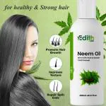 Edith Naturals Neem Oil For Stronger Hair, Skin ,Moisturizing Dry Skin, Eyelash & Nails Hair Oil (200 ml)