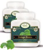 Biotic Natural Ginkgo Biloba Capsules 120mg Extract for Brain and Memory - 120 Veg Capsules (Pack of 2)