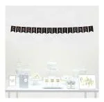 Festiko Rose Gold Congratulations Paper Pennant Hanging Banner, Gold Glitter, Includes String, 25th 50th Wedding Anniversary Graduation Decorations