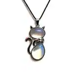Astroghar Opalite Cat Shaped Alloy Crystal Pendant For Men And Women