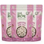 Sol Riche Olive Oil Roasted Makhana Foxnuts - Himalayan Pink Salt Flavored, 60 gm Each (Pack Of 3)