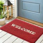 AMRO HOME NEEDS Rectangular Red PVC Door Mat 58 x 38 cm