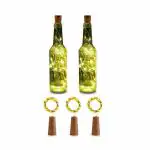 Imaashi 20 LED Battery Operated Cork Copper String Wire Fairy Lights for Wine Bottle DIY Christmas; Home Decor (Pack of 3)