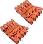 See Inside Heavy Duty Plastic Hanger Clips Cloth Peg/Clothes Clips/Cloth Drying Pins Plastic Cloth Clips (Brown Pack of 20)