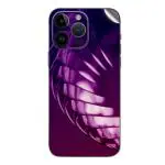 GADGETSWRAP Printed Vinyl Skin Sticker for iPhone 15 Pro - Purple Layers