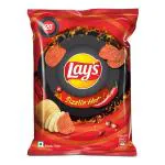 Lay'S Sizzlin Hot Potato Chips Crispy Wavy Chips And Snacks, 50 Gm